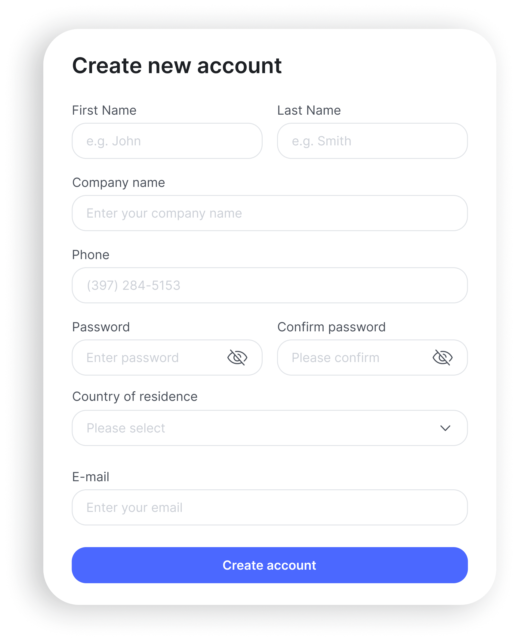 Create Account